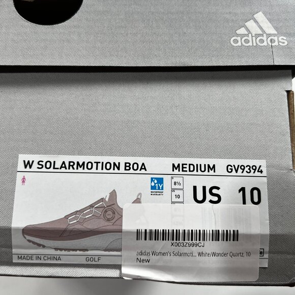 Adidas Solarmotion BOA Golf Spikeless Shoes Womens 10 New White Wonder Quartz - Picture 4 of 15